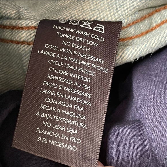 Slate and Stone Jacket Mens Extra Large Denim Bomber Varsity - Picture 5 of 7